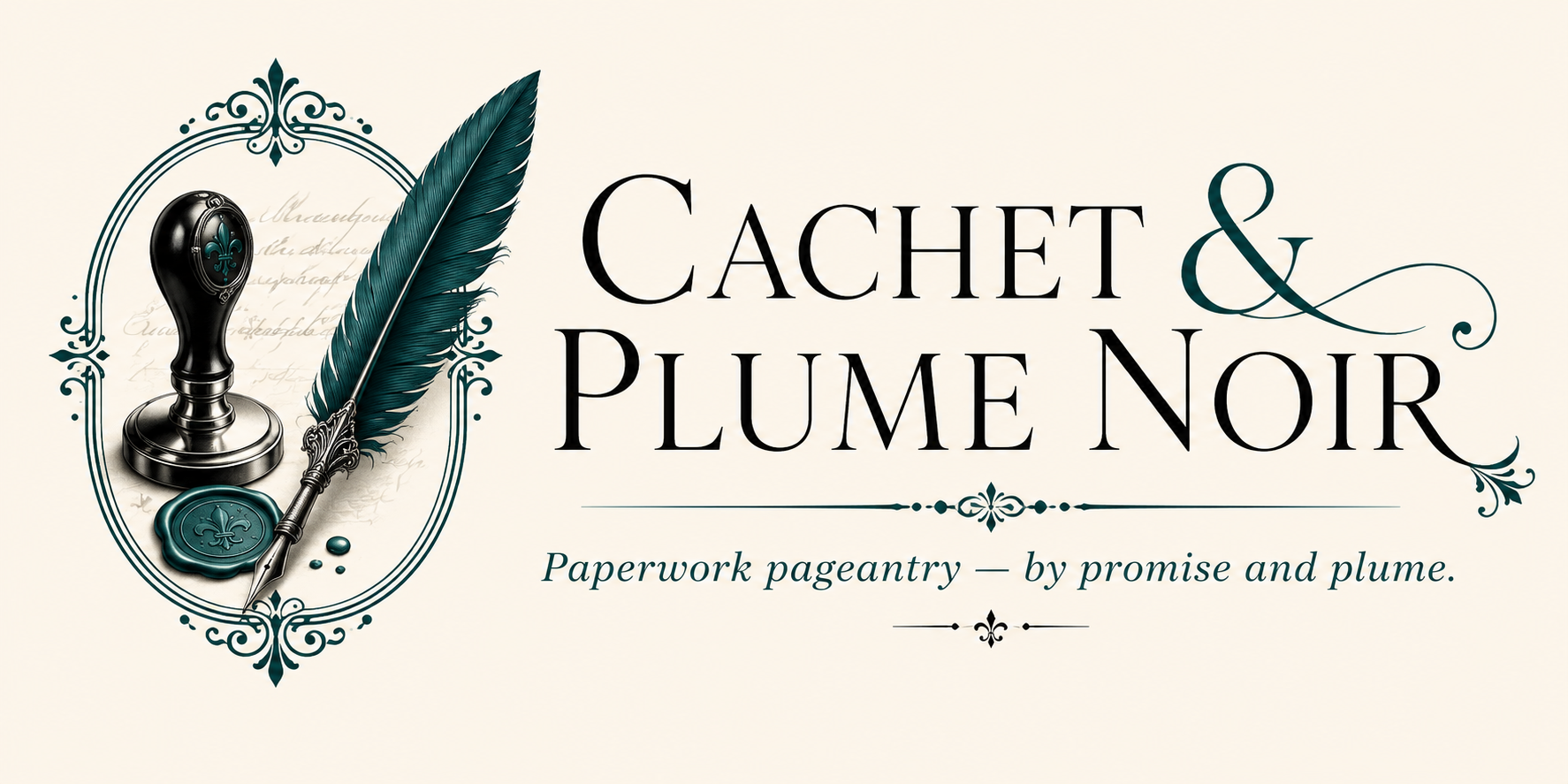 Cachet & Plume Noir logo